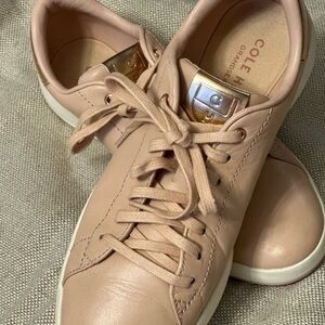 Cole Haan Women's Beige Blush Leather Sneakers